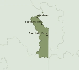 Area Code 913 geographic coverage map