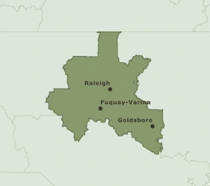 Area Code 919 geographic coverage map