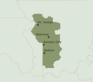 Area Code 975 geographic coverage map